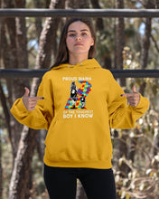 Load image into Gallery viewer, Proud Mama Of The Touchest Boy I Know Autism's Day Gift Hoodie