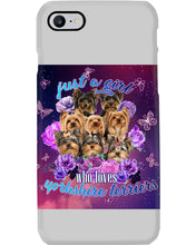Load image into Gallery viewer, A Girl Loves Yorkshire Terrier Gift For Dog Lovers Phone case