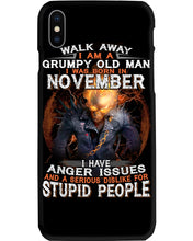 Load image into Gallery viewer, Walk Away I Am A Grumpy Old Man Who Was Born In November Birthday Gift Phone case