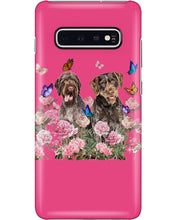Load image into Gallery viewer, German Wirehaired Pointer With Peonies Gift For Dog Lovers Phone case