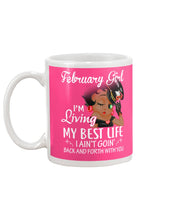 Load image into Gallery viewer, Betty Boop February Girl Living My Best Life Birthday Meaningful Gift Mug
