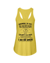 Load image into Gallery viewer, A Spoiled Wife Of An October Grumpy Old Man Birthday Meaningful Gift Ladies Flowy Tank