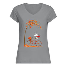 Load image into Gallery viewer, Snoopy Cartoon Movie Autumn Is Coming Gift For Fans Ladies V-Neck