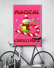 Load image into Gallery viewer, Tennis Players Magical Christmas Snowman Gift For Women Vertical Poster