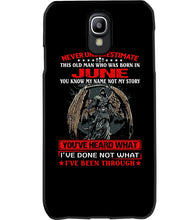 Load image into Gallery viewer, Never Underestimate This Old Man Who Was Born In June Custom Design Phone case