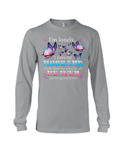 Load image into Gallery viewer, I'm Lonely I Miss My Husband Butterfly Gift For Lover Unisex Long Sleeve