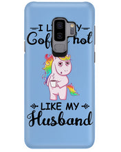 Load image into Gallery viewer, I Like My Coffee Hot Like My Husband Unicorn Gift For Men Phone case