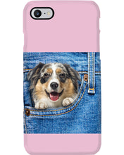 Load image into Gallery viewer, Australian Shepherd In Denim Pocket Gift For Dog Lovers Phone case