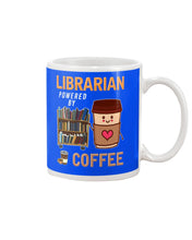 Load image into Gallery viewer, Librarian Powered By Coffee Custom Design For Book Lovers Mug