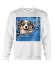 Load image into Gallery viewer, Australian Shepherd In Denim Pocket Gift For Dog Lovers Sweatshirt