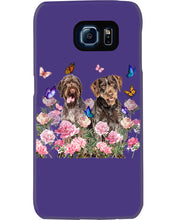Load image into Gallery viewer, German Wirehaired Pointer With Peonies Gift For Dog Lovers Phone case