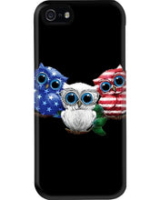 Load image into Gallery viewer, Lovely Phone Case Three Owl With US Flag Gift For Owl Lovers Phone case
