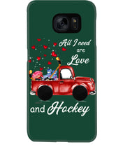 Load image into Gallery viewer, All I Need Are Love And Hockey Gift For Hockey Players Phone case