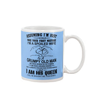 Load image into Gallery viewer, A Spoiled Wife Of An October Grumpy Old Man Birthday Meaningful Gift Mug