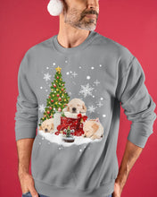 Load image into Gallery viewer, Funny Golden Retrievers Sleep In Red Boots Gift For Dog Lovers Sweatshirt