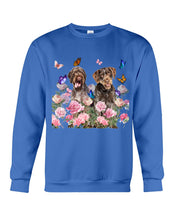 Load image into Gallery viewer, German Wirehaired Pointer With Peonies Gift For Dog Lovers Sweatshirt