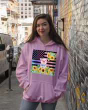 Load image into Gallery viewer, Pig America Flag Sunflower Special Custom Design Hoodie