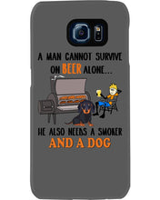 Load image into Gallery viewer, A Man Loves Beer And Dachshund Gift For Dog Lovers Phone case