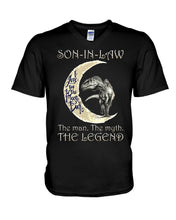 Load image into Gallery viewer, I Love You To The Moon And Back Gift For Son-In-Law Guys V-Neck