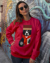 Load image into Gallery viewer, Santa Border Collie In Stock Gift For Dog Lovers Sweatshirt