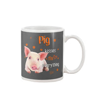 Load image into Gallery viewer, Pig Kisses Fix Everything Gift For Pig Lovers Mug
