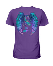 Load image into Gallery viewer, You Matter Ribbon Awareness With Angel Wings Ladies Tee