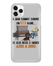Load image into Gallery viewer, A Man Loves Beer And Dachshund Gift For Dog Lovers Phone case