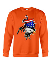 Load image into Gallery viewer, Eagle Giant Scratch USA Flag Gift For Women Sweatshirt