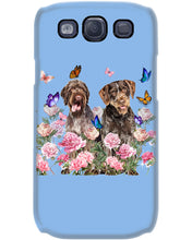 Load image into Gallery viewer, German Wirehaired Pointer With Peonies Gift For Dog Lovers Phone case