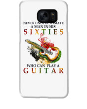 Load image into Gallery viewer, Never Underestimate A 60 Year Old Man Can Play A Guitar Phone case