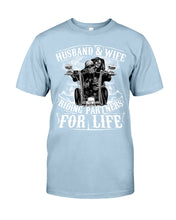 Load image into Gallery viewer, Husband And Wife Riding Partners For Life For Family Guys Tee