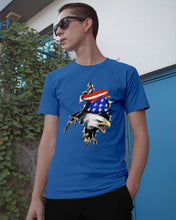 Load image into Gallery viewer, Eagle Giant Scratch USA Flag Gift For Women Guys Tee