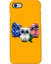 Load image into Gallery viewer, Lovely Phone Case Three Owl With US Flag Gift For Owl Lovers Phone case