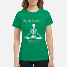 Load image into Gallery viewer, Yoga Iron Skeleton Dark Blue Background Gift For Men Ladies Tee