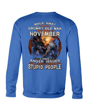 Load image into Gallery viewer, Walk Away I Am A Grumpy Old Man Who Was Born In November Birthday Gift Sweatshirt