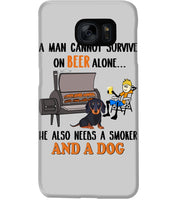Load image into Gallery viewer, A Man Loves Beer And Dachshund Gift For Dog Lovers Phone case