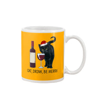 Load image into Gallery viewer, Cat Drink And Be Merry Meaningful Gift For Women Mug