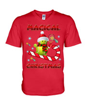 Load image into Gallery viewer, Tennis Players Magical Christmas Snowman Gift For Women Guys V-Neck