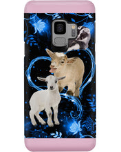 Load image into Gallery viewer, Lovely Phone Case Twinkling Blue Heart Gift For Goat Lovers Phone case
