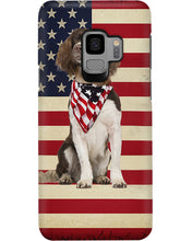 Load image into Gallery viewer, Lovely Phone Case With US Flag Gift For Spaniel Lovers Phone case