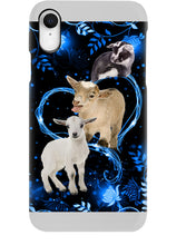 Load image into Gallery viewer, Lovely Phone Case Twinkling Blue Heart Gift For Goat Lovers Phone case