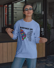 Load image into Gallery viewer, Birthday Gift For November Girl They Whispered To Her You Cannot Withstand The Storm Unisex Long Sleeve