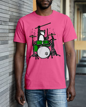 Load image into Gallery viewer, Funny Cat Playing Drums Great Gift For Cat Lovers Guys Tee