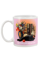 Load image into Gallery viewer, Black Cat Life Is Better With Books Gift For Cat Lovers Mug