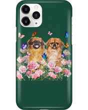 Load image into Gallery viewer, Pekingese With Peonies Gift For Dog Lovers Phone case