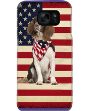 Load image into Gallery viewer, Lovely Phone Case With US Flag Gift For Spaniel Lovers Phone case