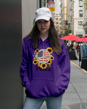 Load image into Gallery viewer, Peace Sign Sunflower Birthday Gift For Girls Hoodie
