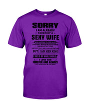 Load image into Gallery viewer, Gift For Husband Taken By A November Sexy Wife Who Happens To Cuss A Lot Guys Tee