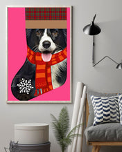 Load image into Gallery viewer, Santa Border Collie In Stock Gift For Dog Lovers Vertical Poster