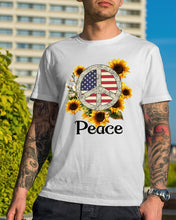 Load image into Gallery viewer, Peace Sign Sunflower Birthday Gift For Girls Guys Tee
